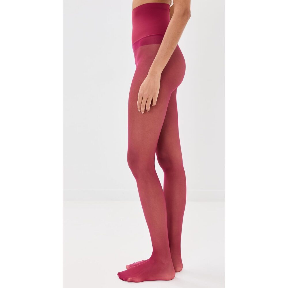 commando Women's Premier Sheer Tights Raspberry Red S - Picture 2 of 3